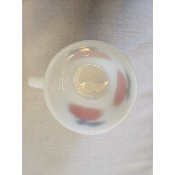 Anchor Hocking Fire King Apple Super Fruit Mug Milk Glass Glassware USA 3.5in x3 - Picture 10 of 16